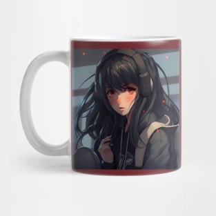 Anime Girl wears Headphones Mug